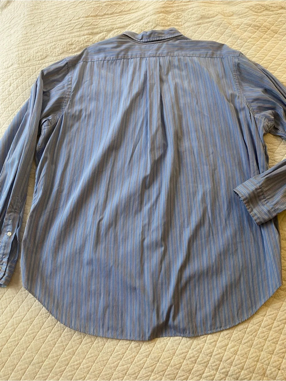 Polo by Ralph Lauren Pony Blue Striped Button-Down Long Sleeve Shirt Oxford XXL